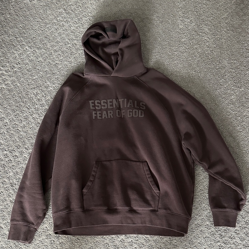 Essentials Fear of God Deep Maroon Hoodie